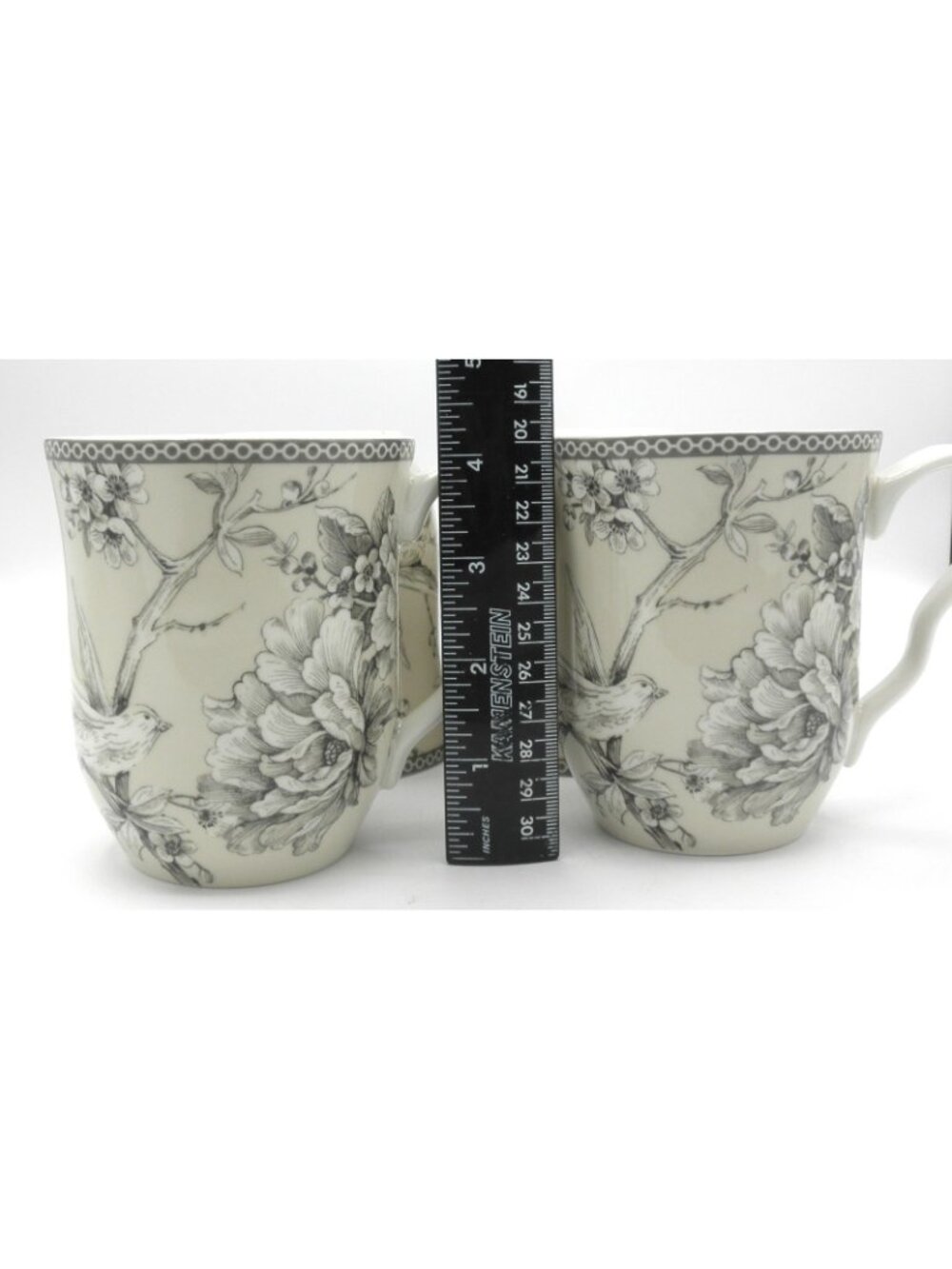 Adelaide Antique White by 222 Fifth Mugs Set of 4 Pattern Code: 22FADEAW - Picture 7 of 10